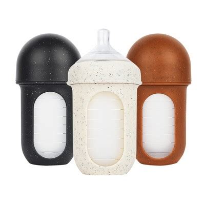 Boon Nursh Silicone Baby Bottles with Collapsible Silicone Pouch。